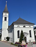 Stadtpfarrkirche Wörgl, Westansicht, Hauptportal